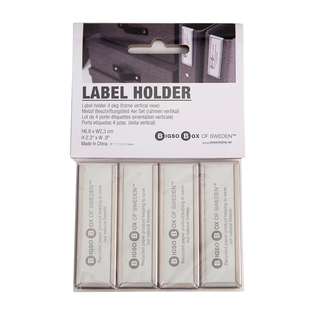 Etikettenhalter zum Anklipsen 4 Stück Bigso Box of Sweden