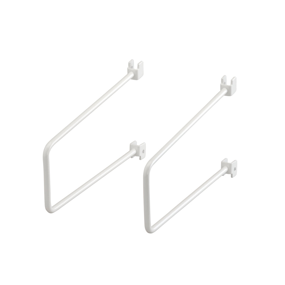 Boekensteun voor wandrail 200 mm set van 2 wit - Classic by Elfa
