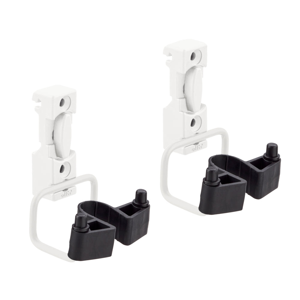 Grote gereedschapshouder voor draagrail set van 2 wit - Classic by Elfa