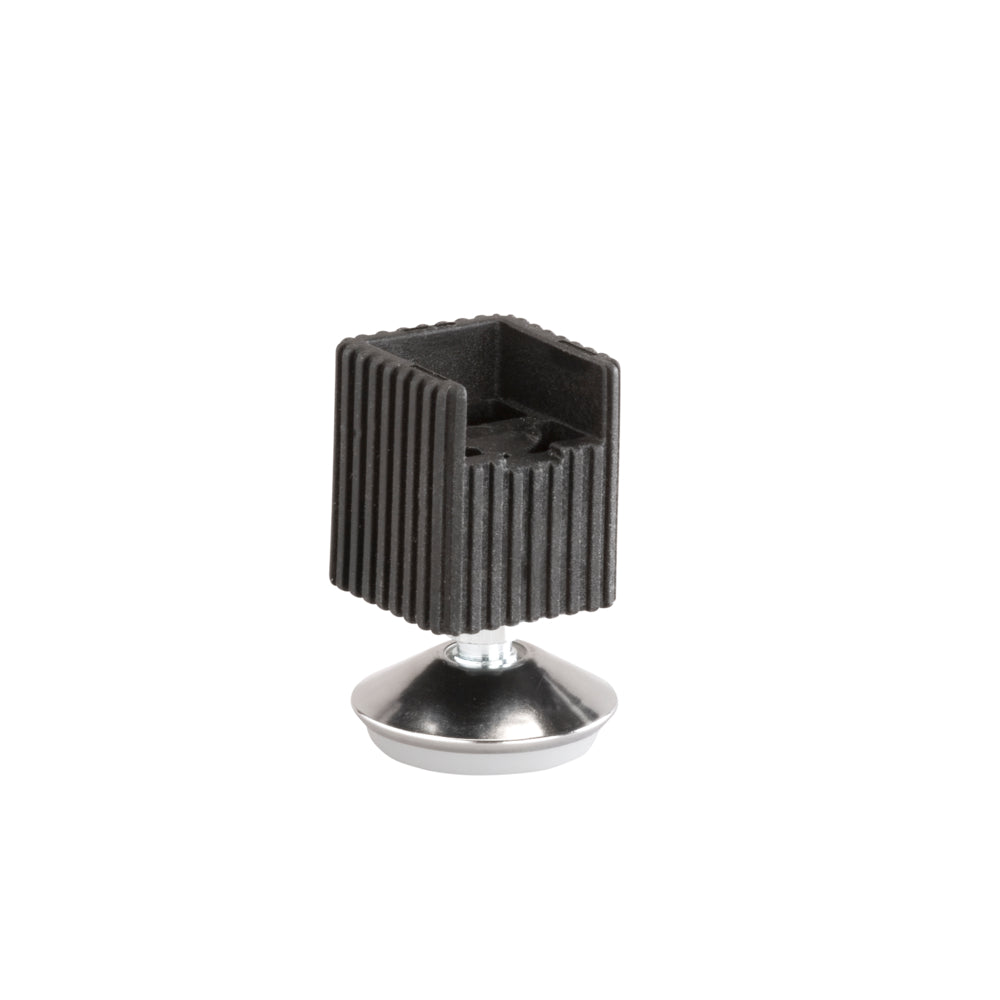 Adjustable frame feet black,pkg/4