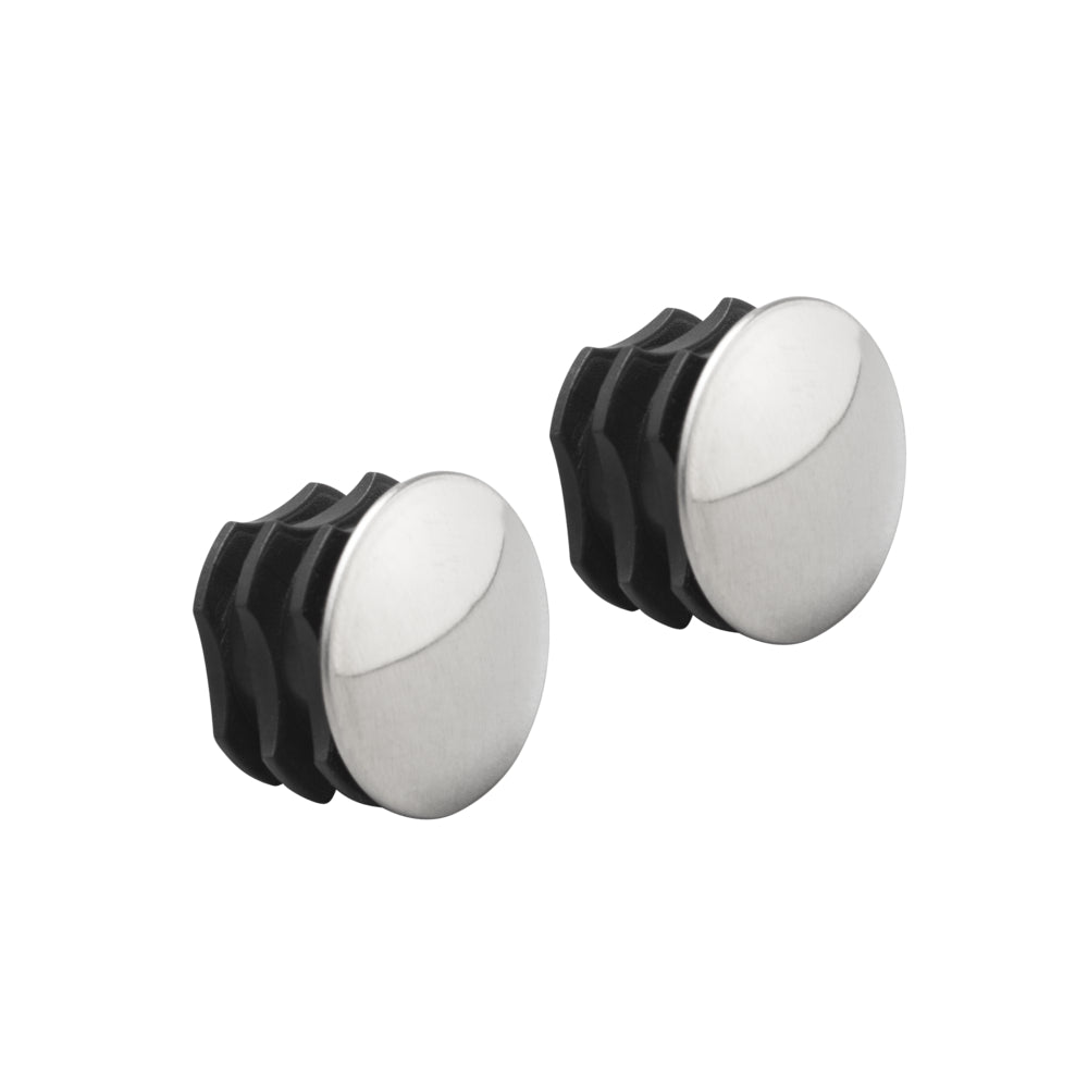 Afdekkapjes voor confectiestang zilver, 2-pack (623905)