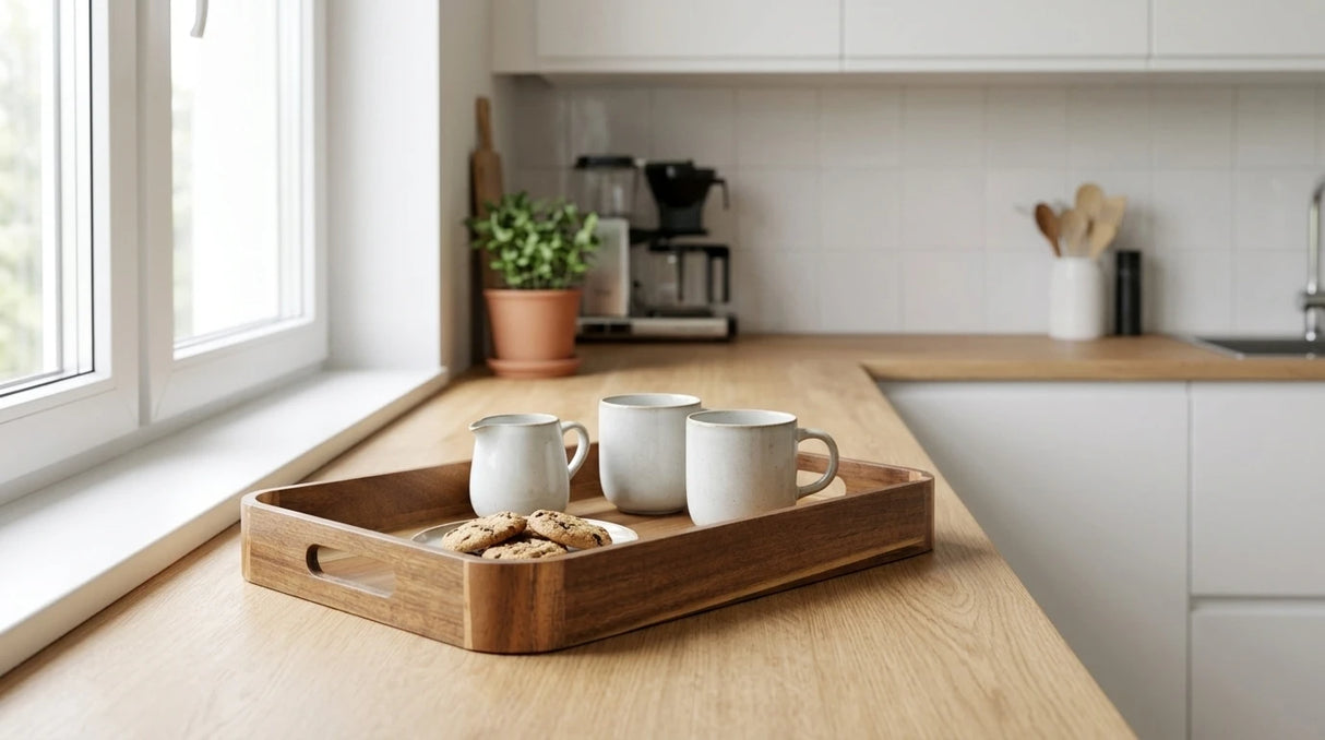 Rechthoekig Acaciahouten dienblad Five®