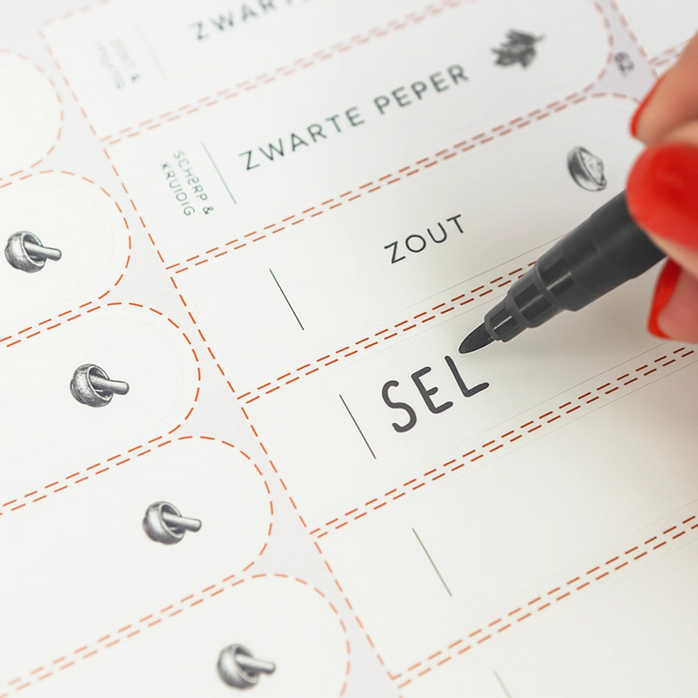 So Clever Gewürzset Wandgewürzregal mit 24 Gewürzgläsern und Etiketten