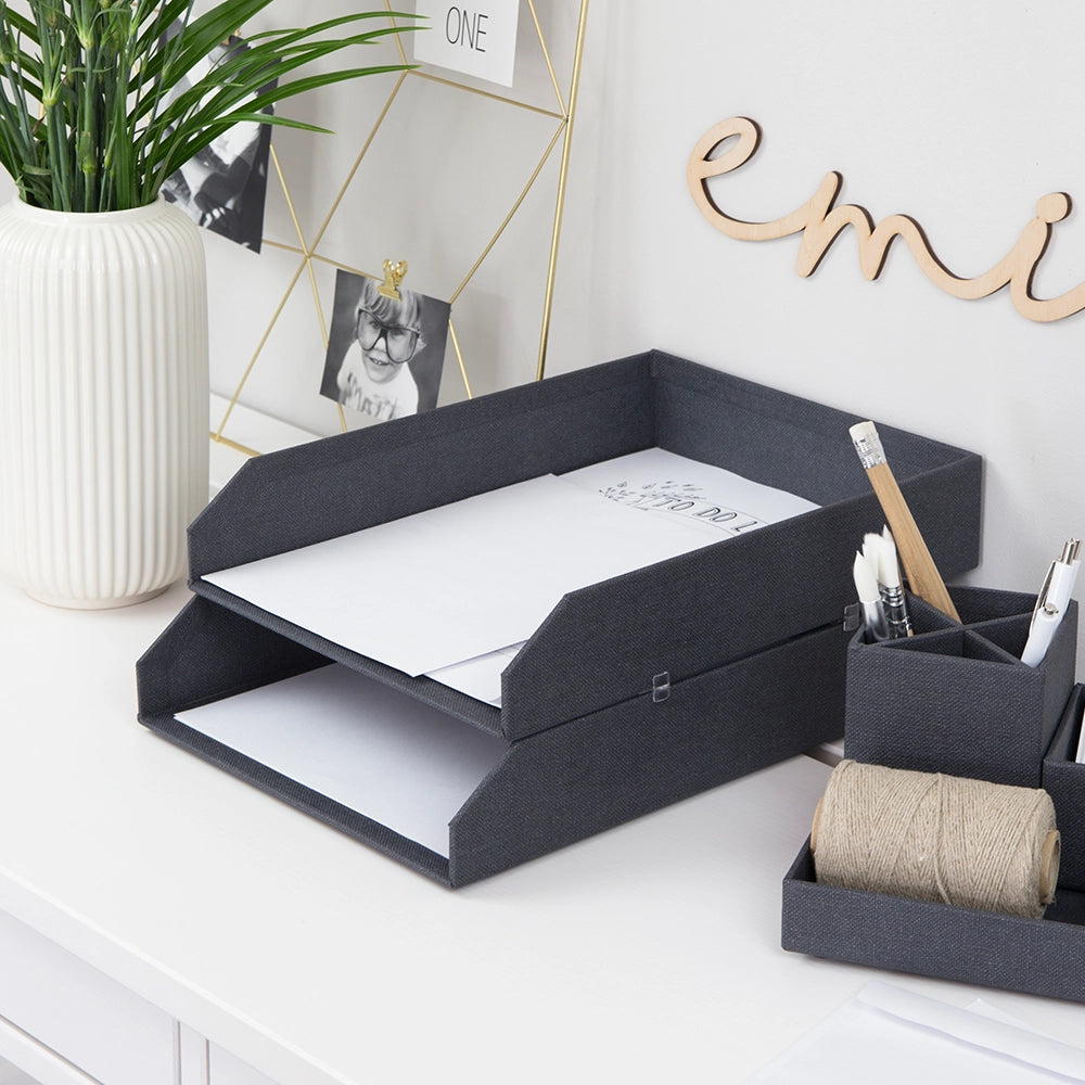 Stapelbare 2-teilige Briefablagen Bigso Box of Sweden