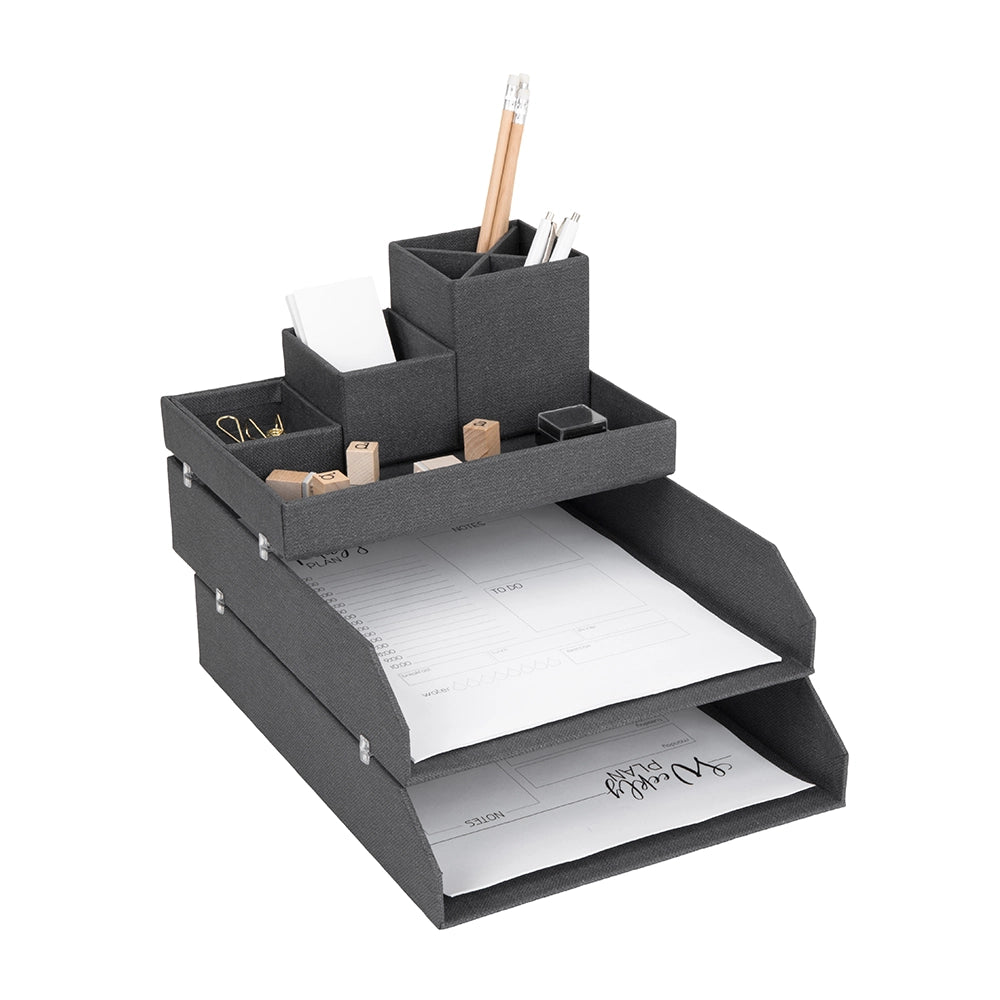 Stapelbare 2-teilige Briefablagen Bigso Box of Sweden