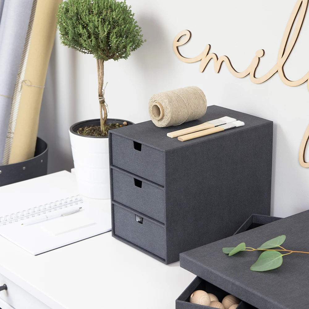 Schreibtisch-Organizer mit 3 Schubladen Bigso Box of Sweden