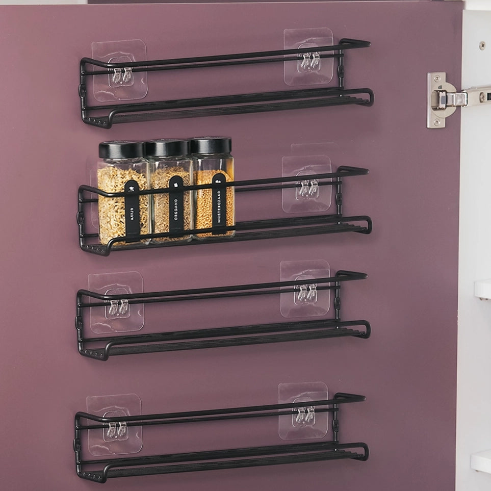 So Clever 4-teiliges Gewürzregal aus Metall für die Wand