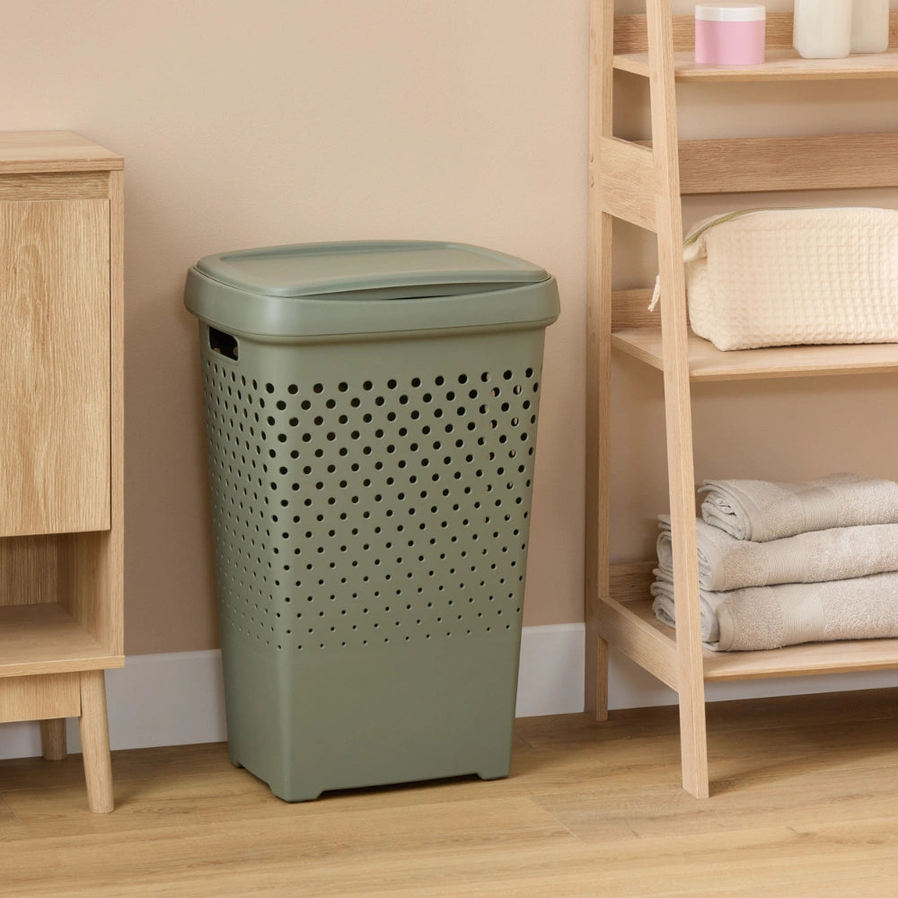 Kunststof wasmand met deksel 70 liter Five®