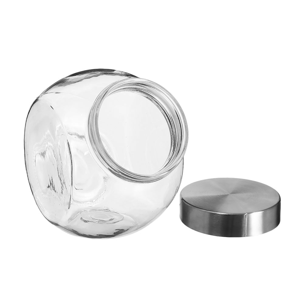 glazen snoeppot met deksel