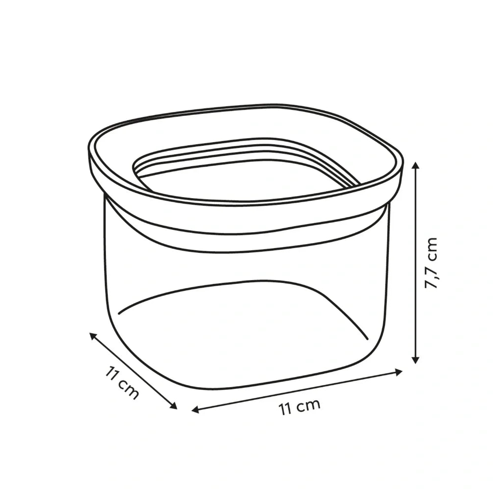 Glazen voorraadpot 400 ml vierkant stapelbaar Five®