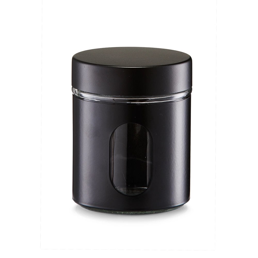 glazen-zwarte-voorraadpot