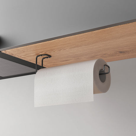 keukenrolhouder-zwart-hangend