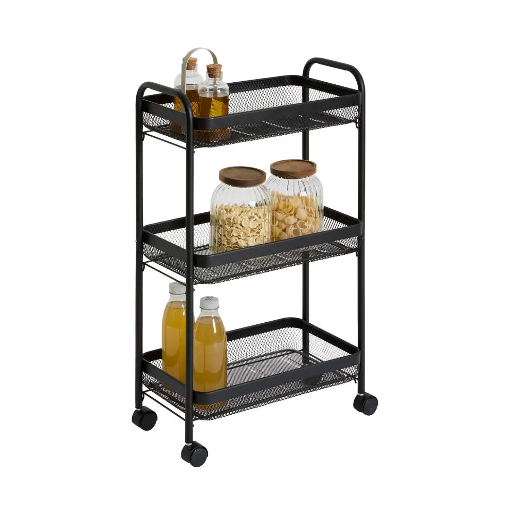 Metalen trolley zwart uitneembare manden Five®