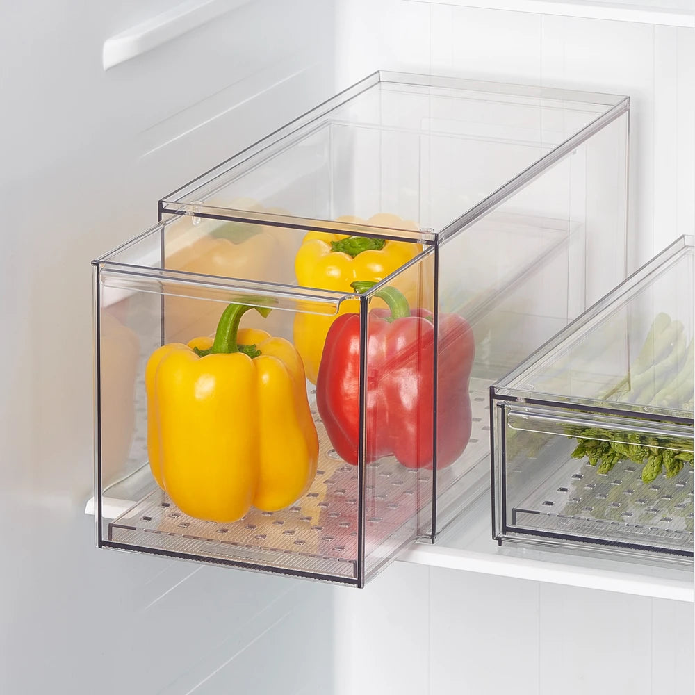 So Clever x Vacane Kühlschrankbehälter mit Schublade und Abtropfeinsatz Large