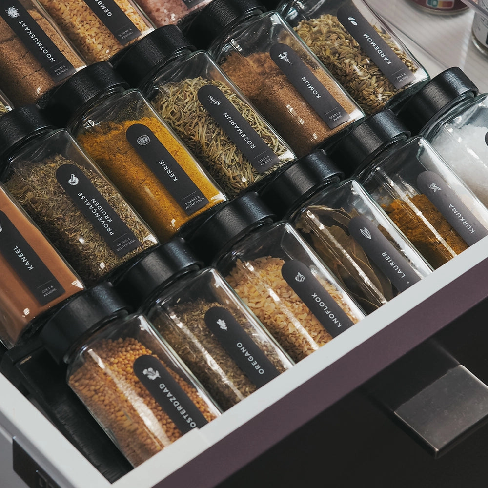 So Clever Gewürzset 24 Gewürzgläser 120 ml mit 15x60mm Etiketten