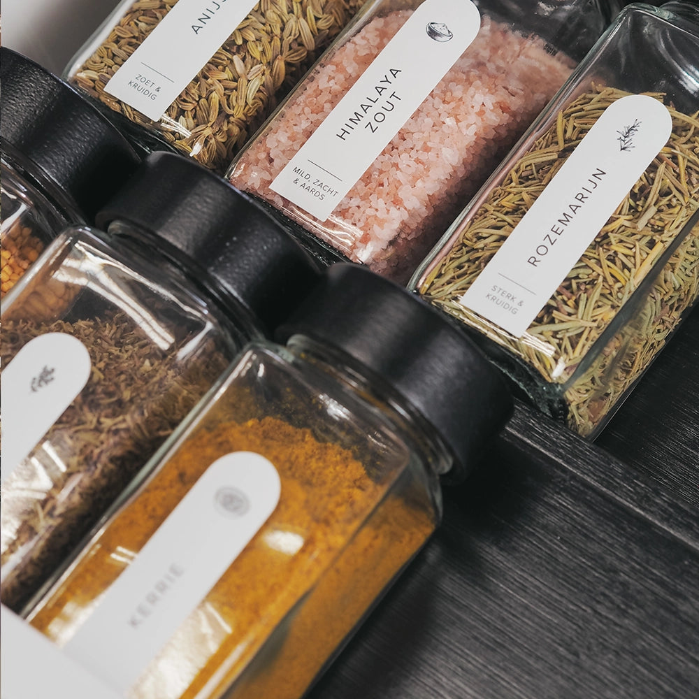So Clever Gewürzset 24 Gewürzgläser 120 ml mit 15x60mm Etiketten