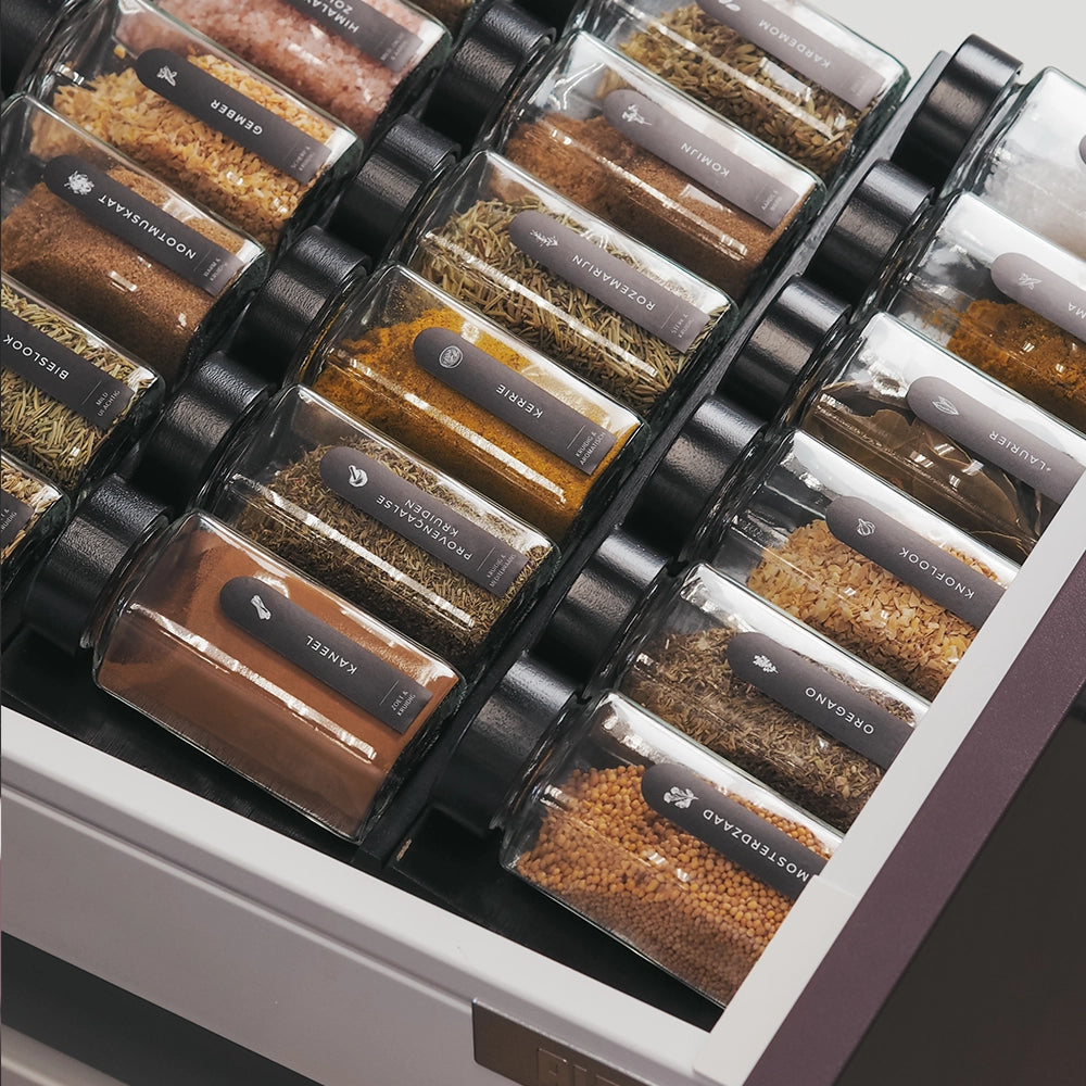 So Clever Gewürzetiketten aus Bambus für Schubladen