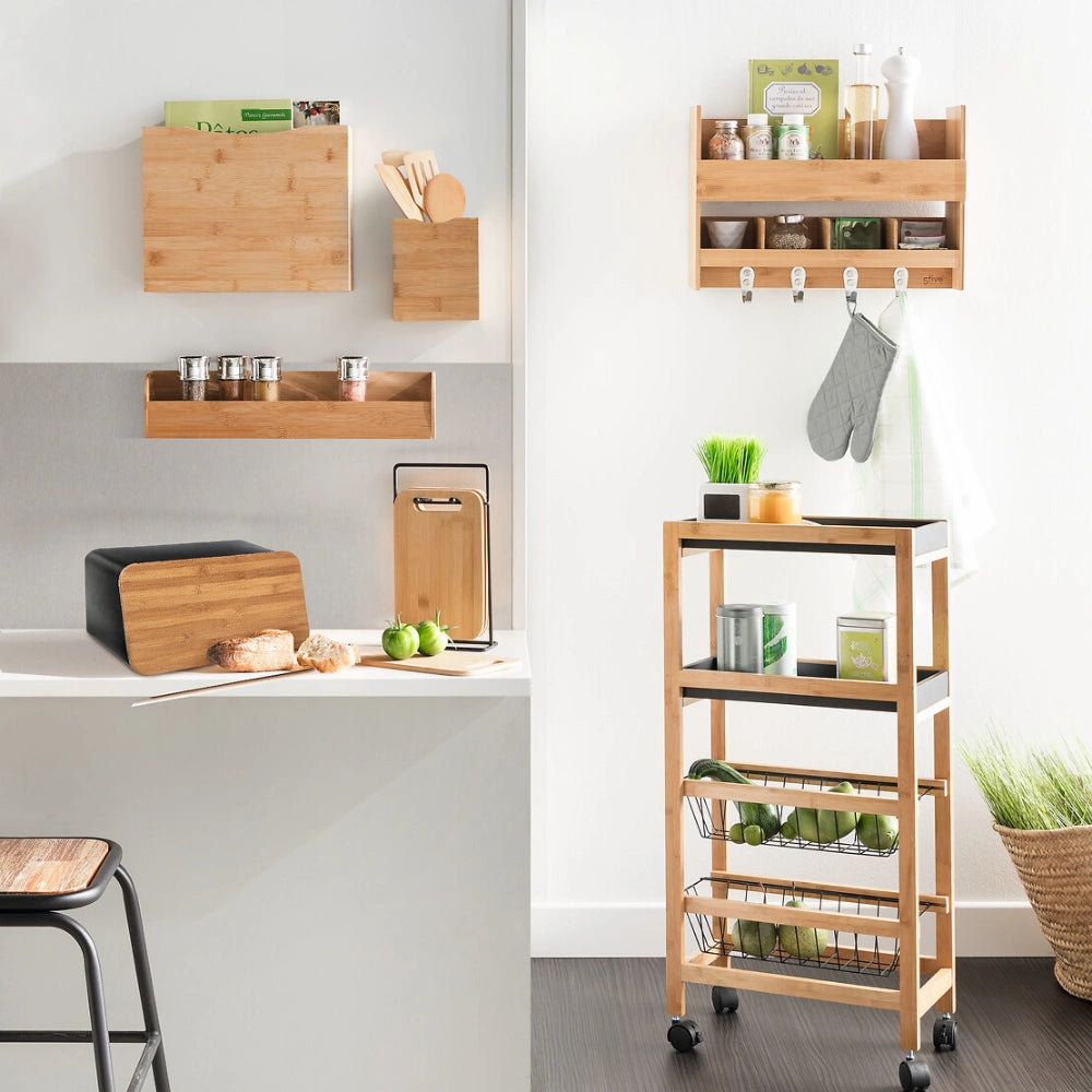 Smalle keukentrolley 2 uitschuifbare mandjes Five®