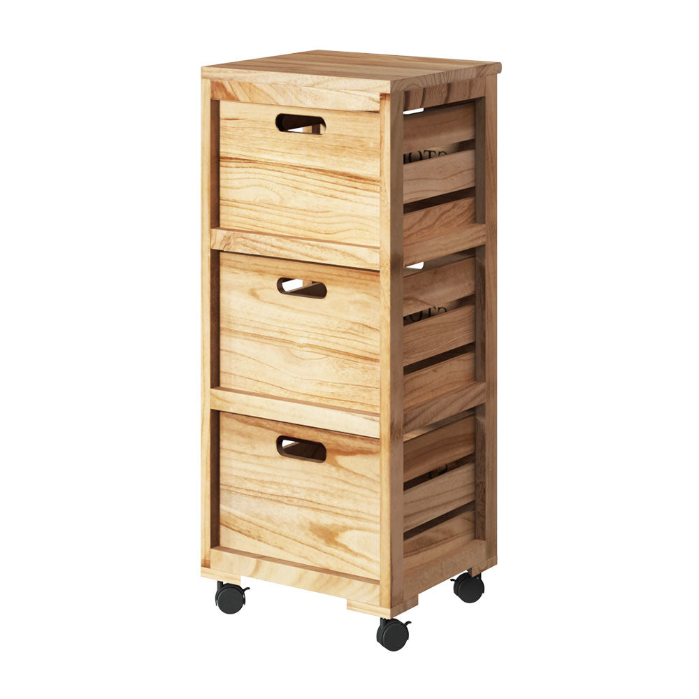 opberg trolleys hout