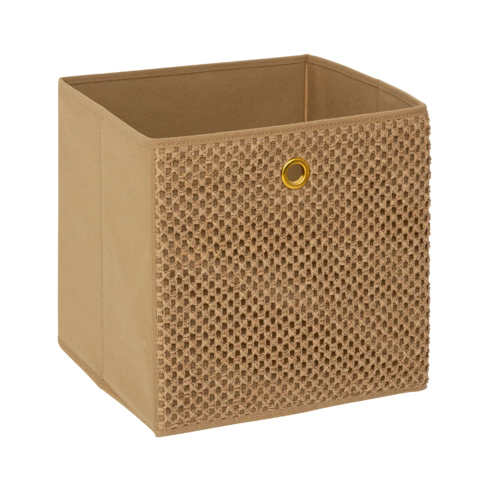 Opbergmand met geweven patroon bruin Five®