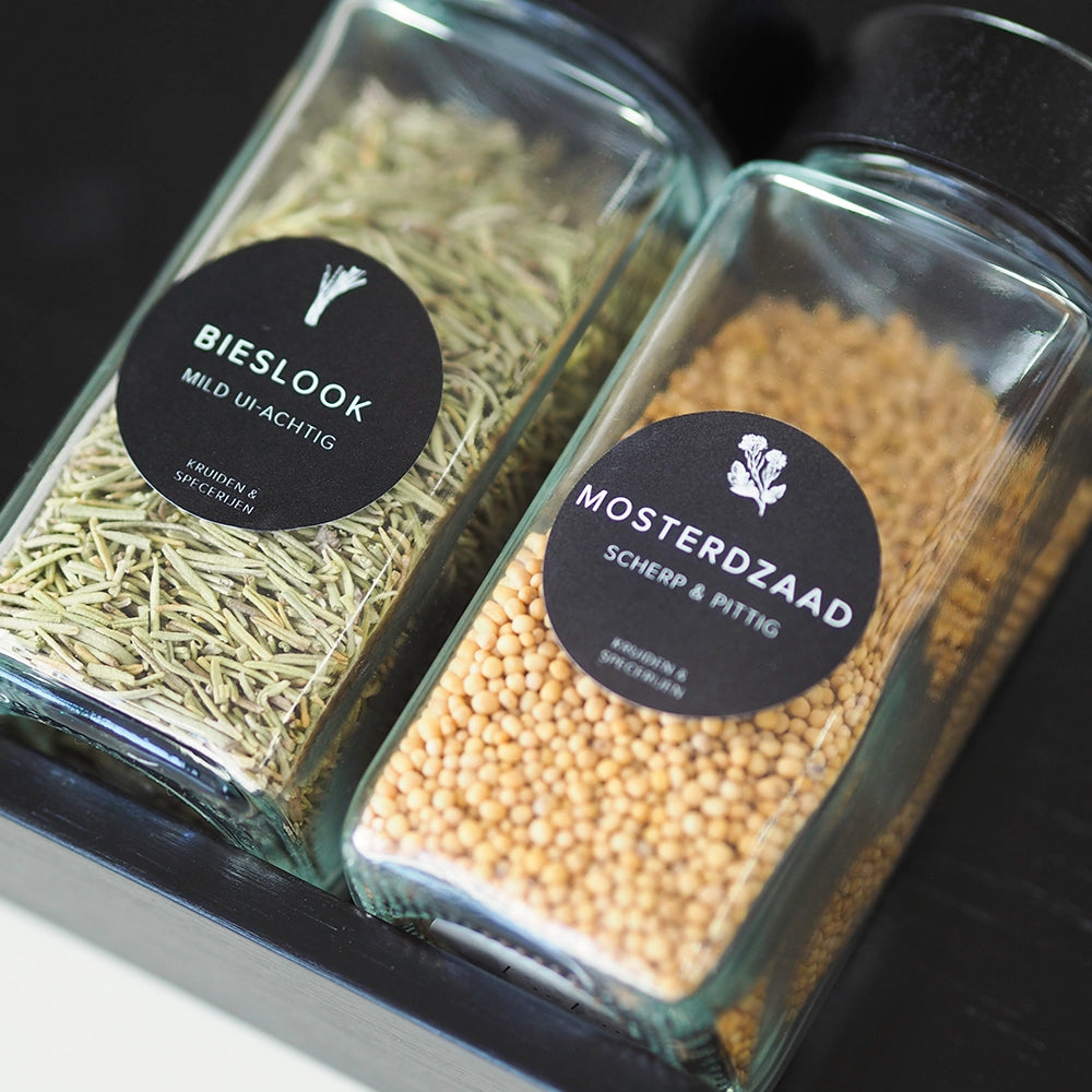 So Clever Gewürzset 24 Gewürzgläser 120 ml mit Ø35mm Etiketten