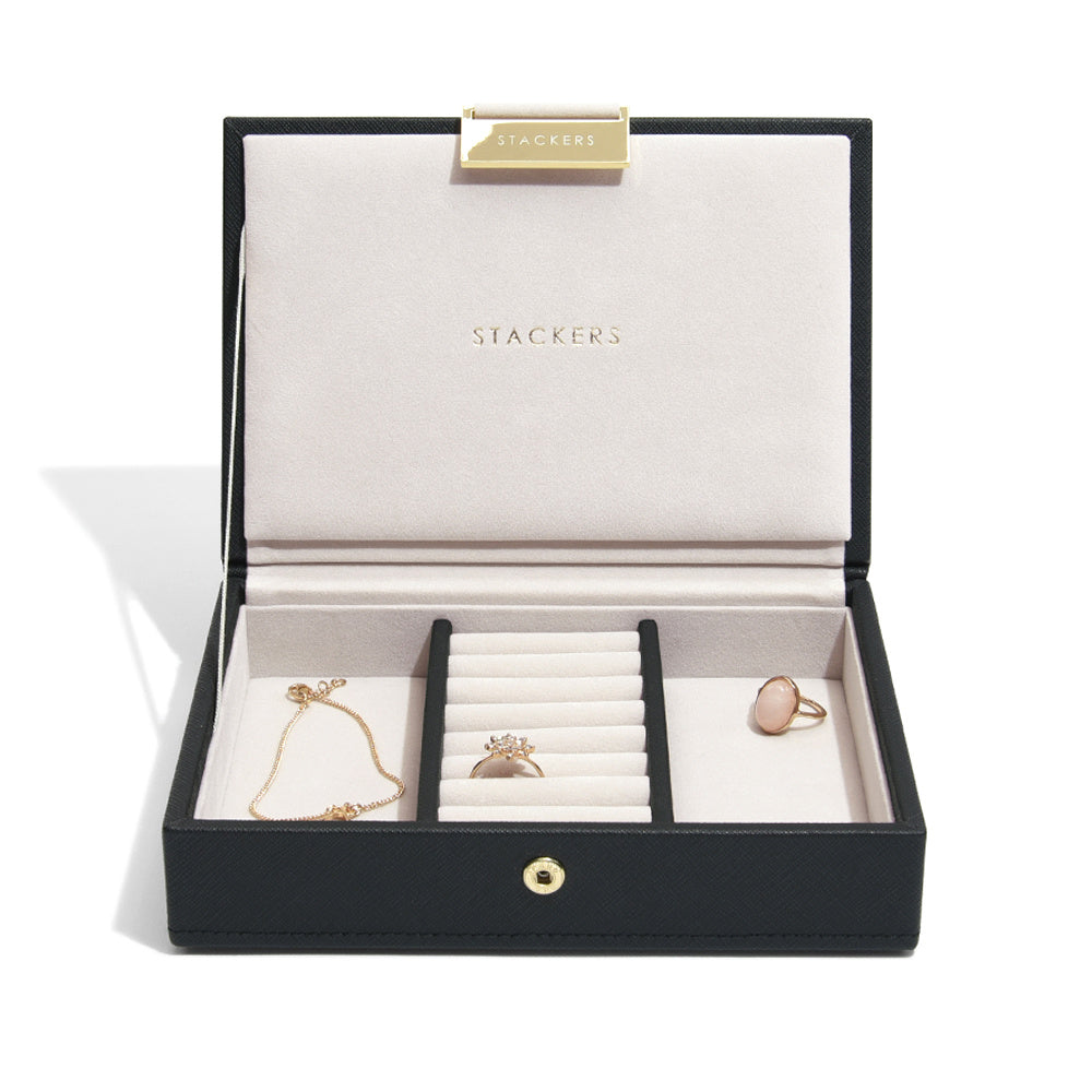 sieradendoos mini zwart stackers