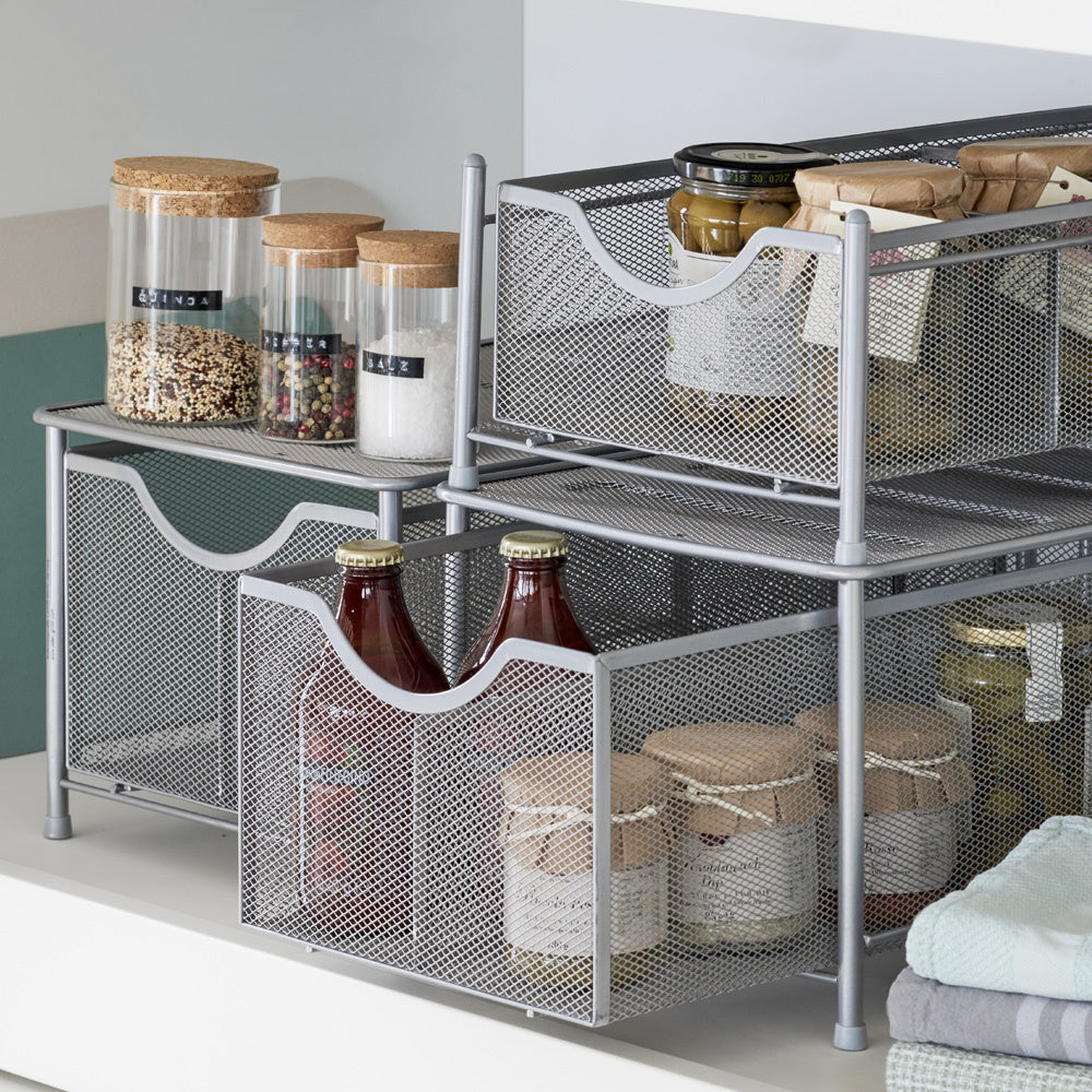 uitschuifbare manden gootsteenkastje