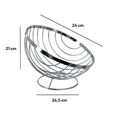 verchroomde fruitschaal