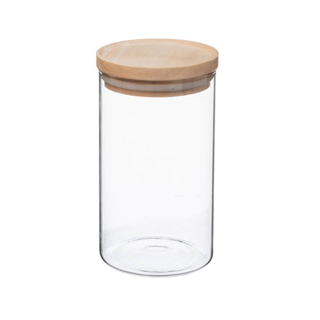 voorraadbus met houten deksel