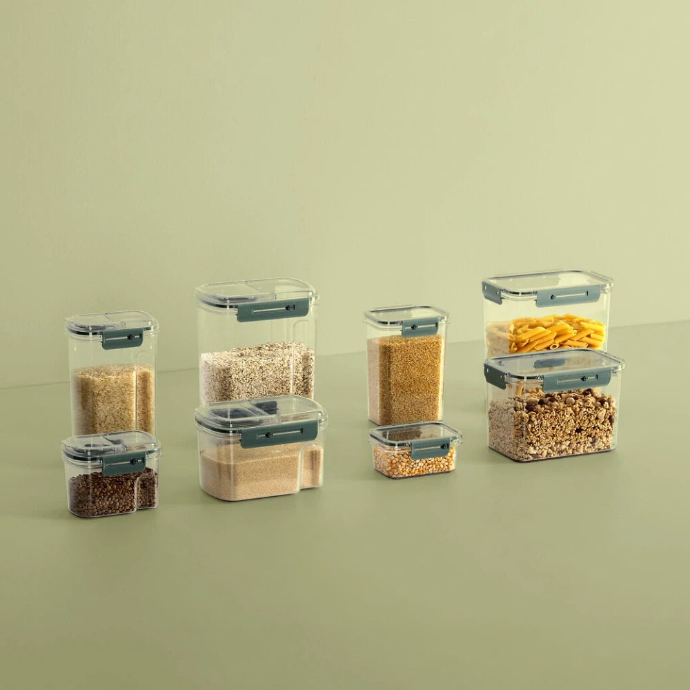 Luchtdichte voorraadbus 600 ml met datumaanduiding en schenkdop Five®
