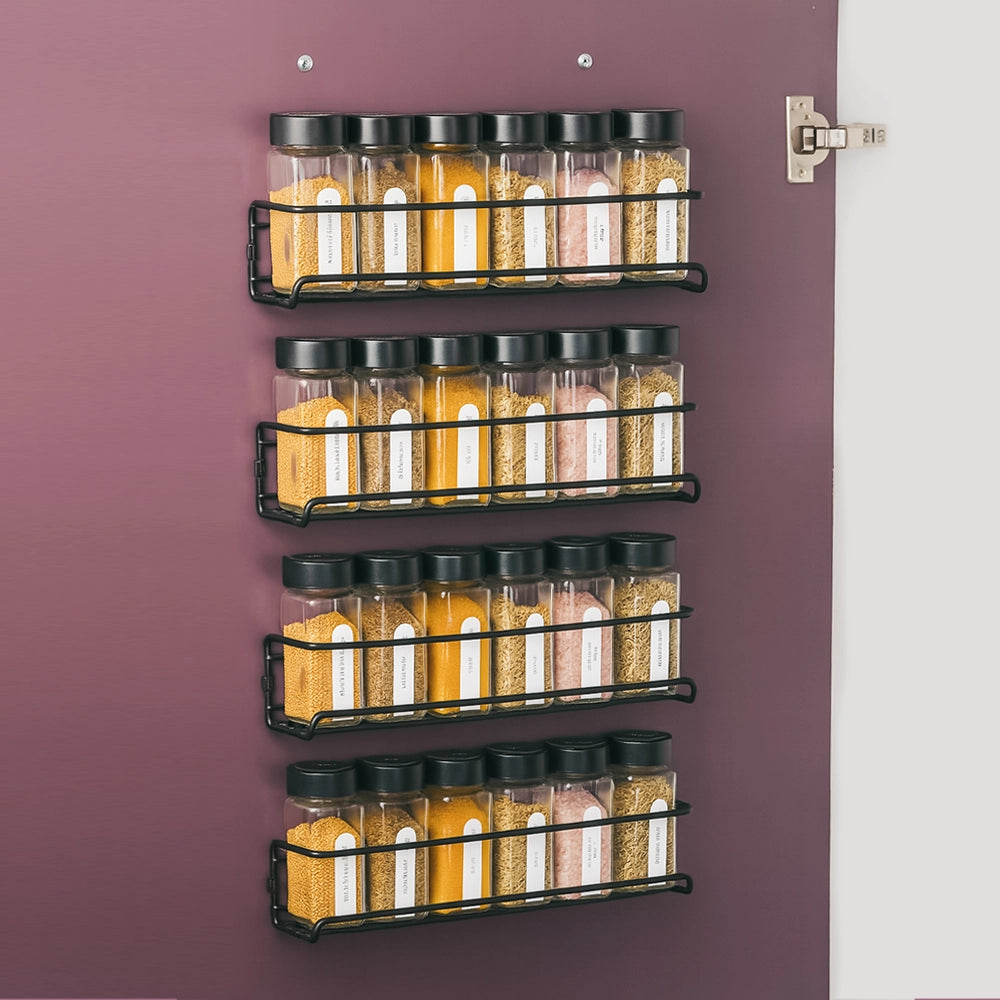 So Clever Gewürzset Wandgewürzregal mit 24 Gewürzgläsern und Etiketten