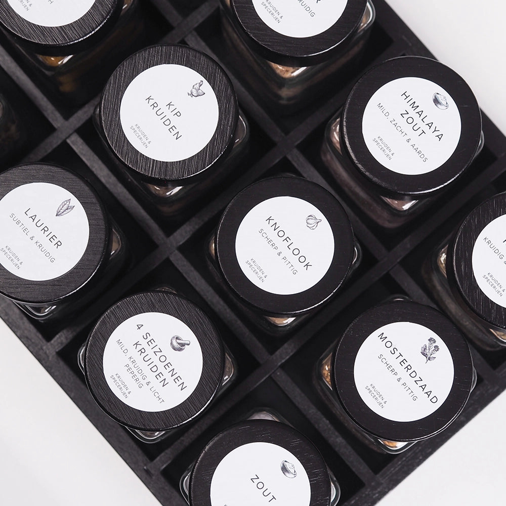 So Clever Gewürzset 24 Gewürzgläser 120 ml mit Ø35mm Etiketten