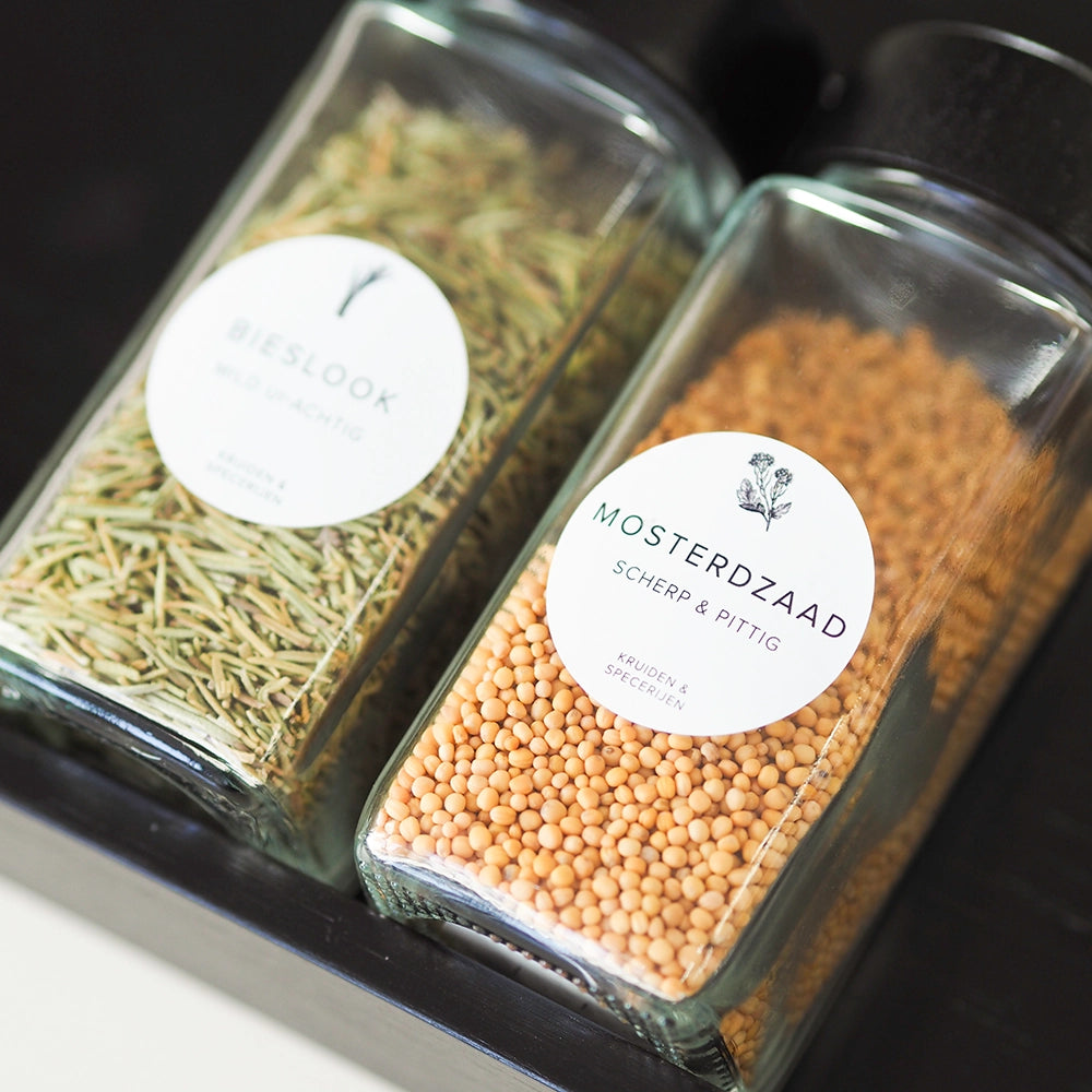 So Clever Gewürzset 24 Gewürzgläser 120 ml mit Ø35mm Etiketten