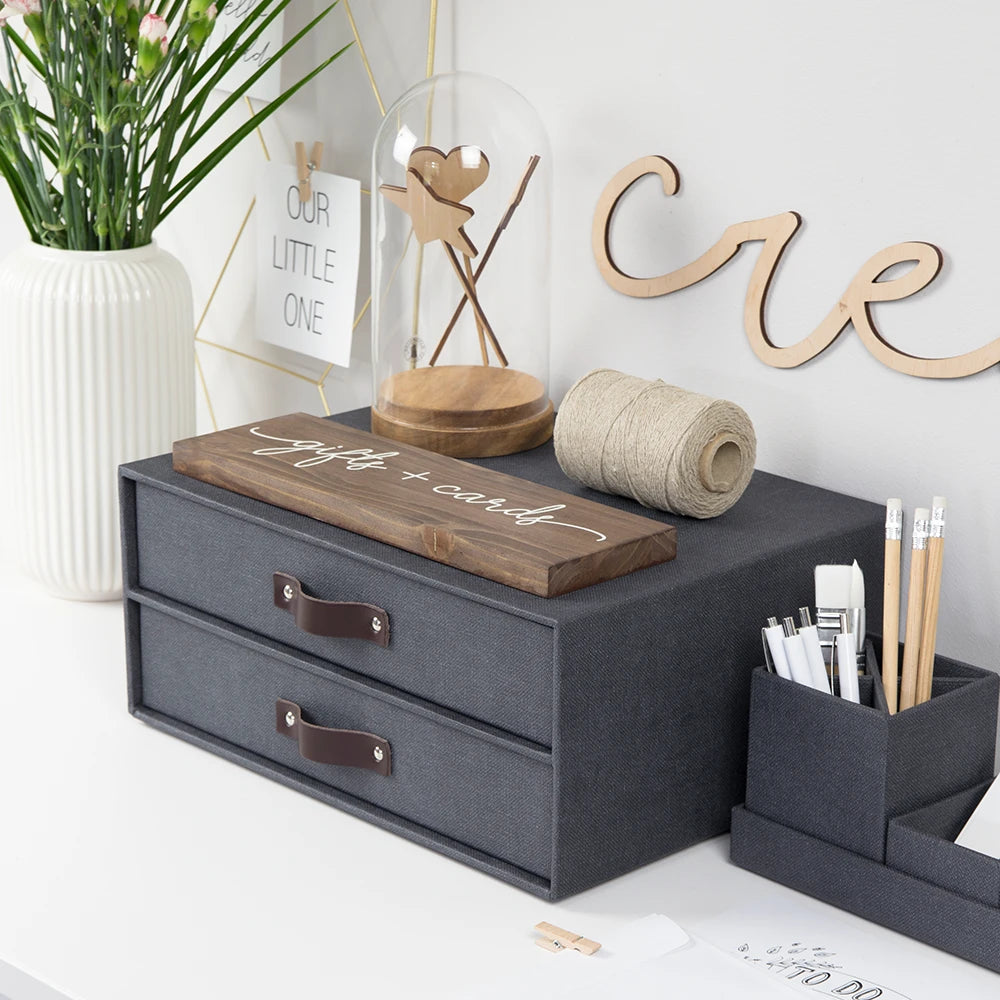 Briefablage mit 2 Schubladen Bigso Box of Sweden