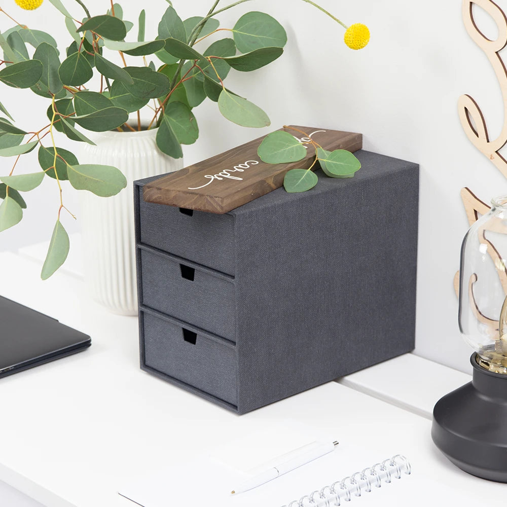 Schreibtisch-Organizer mit 3 Schubladen Bigso Box of Sweden