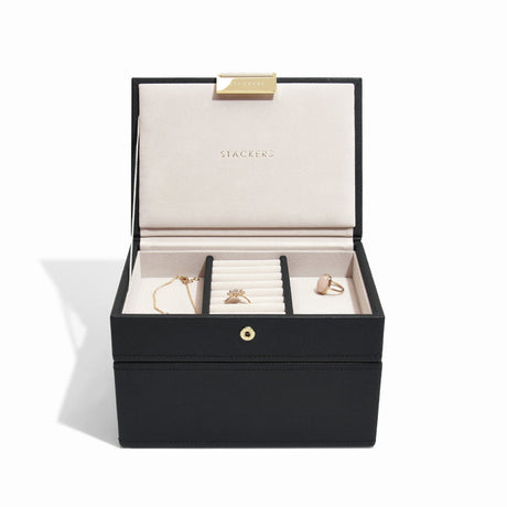 zwarte sieradendoos zwart stackers