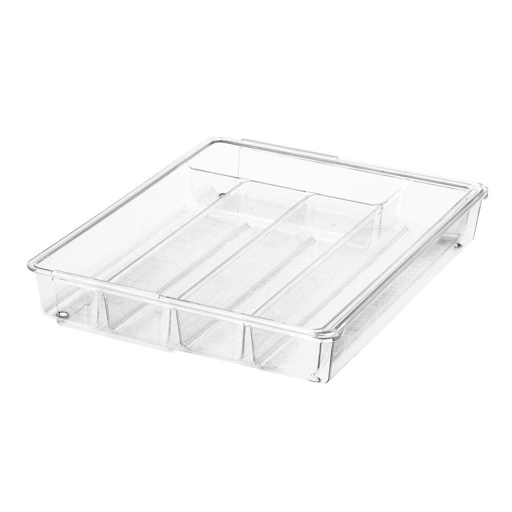 Uitschuifbare bestekbak transparant lade organizer iDesign