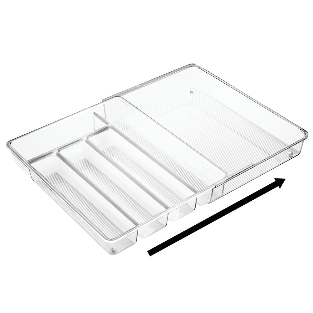 Uitschuifbare bestekbak transparant lade organizer iDesign