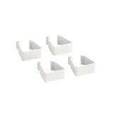 Frame side clips white, pkg/4