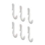 Smalle haak set van 6 wit - Classic by Elfa