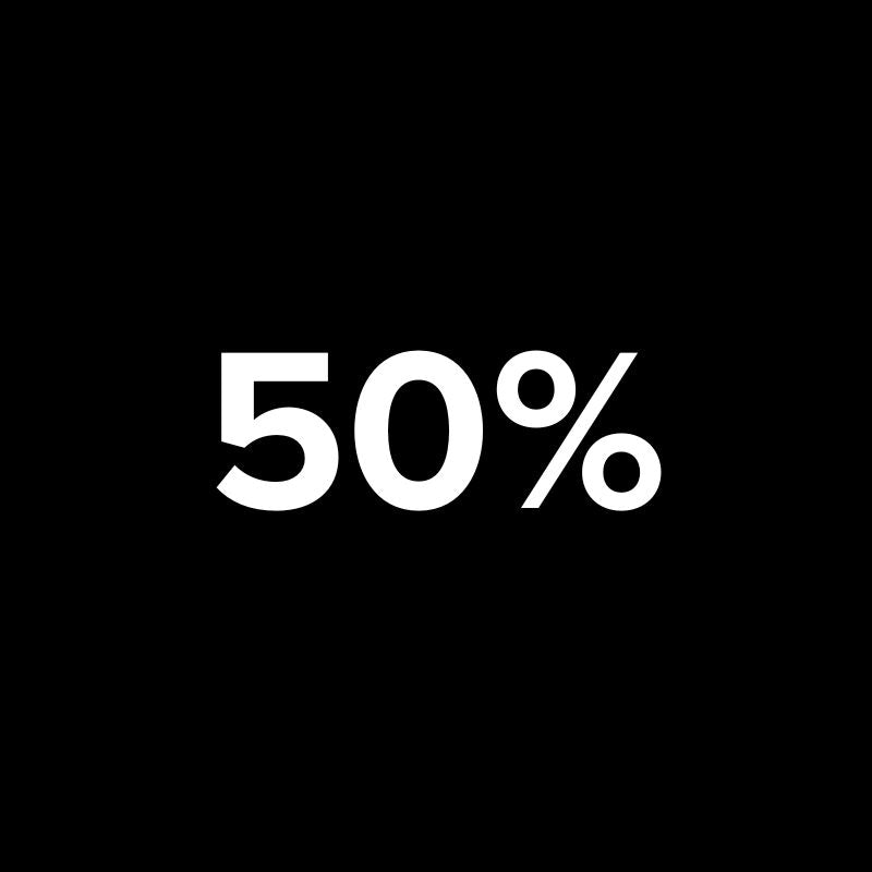 50 % Rabatt