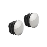 Afdekkapjes voor confectiestang zilver, 2-pack (623905)
