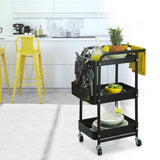 Metalen trolley zwart met opbergbakken Five®