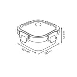 Vierkant vershoudbakje glas 320 ml Five®
