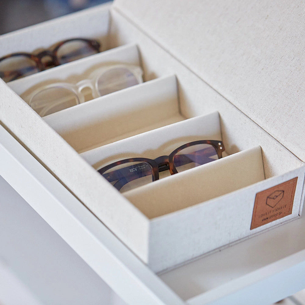 Brillenaufbewahrungsbox beige