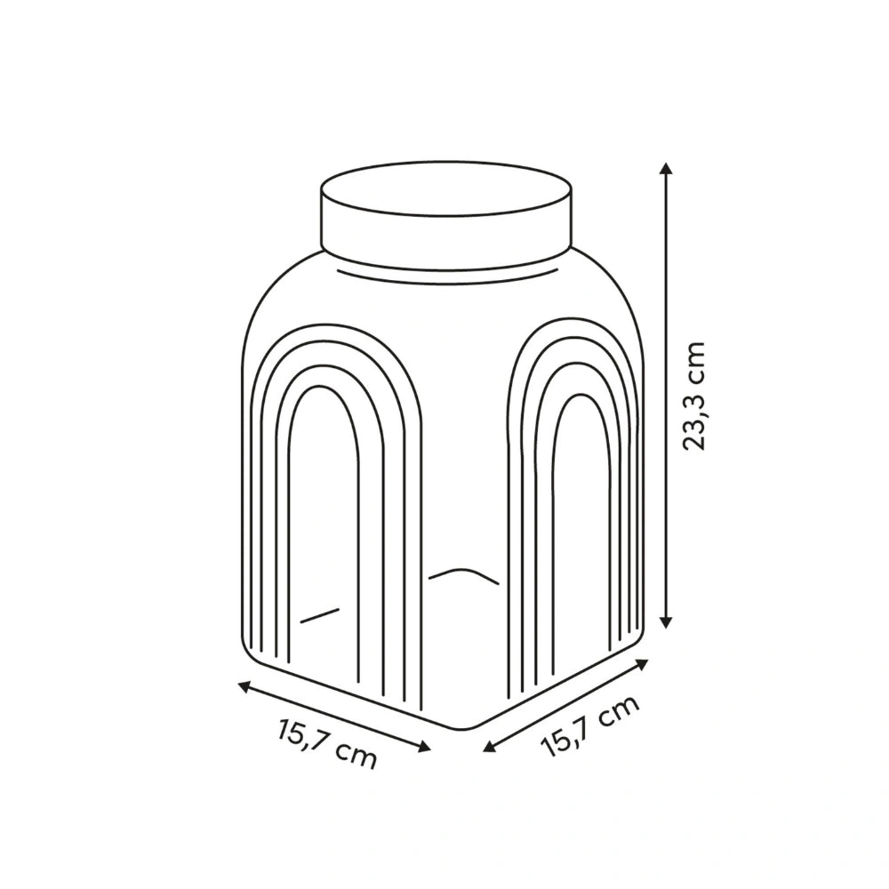 Decoratieve glazen voorraadpot 4 liter Acacia deksel Five®