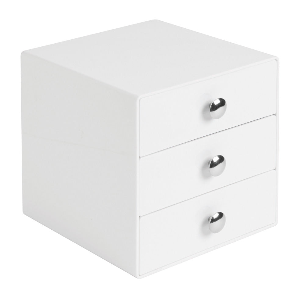 Schminkschrank 3 Schubladen (weiß) iDesign - Schubladen