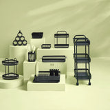 Metalen trolley zwart uitneembare manden Five®