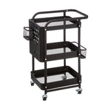 Metalen trolley zwart met opbergbakken Five®