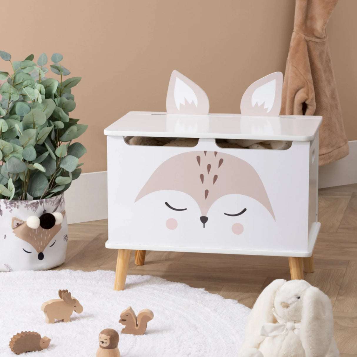 Große Spielzeugkiste mit Deckel Fox Atmosphera